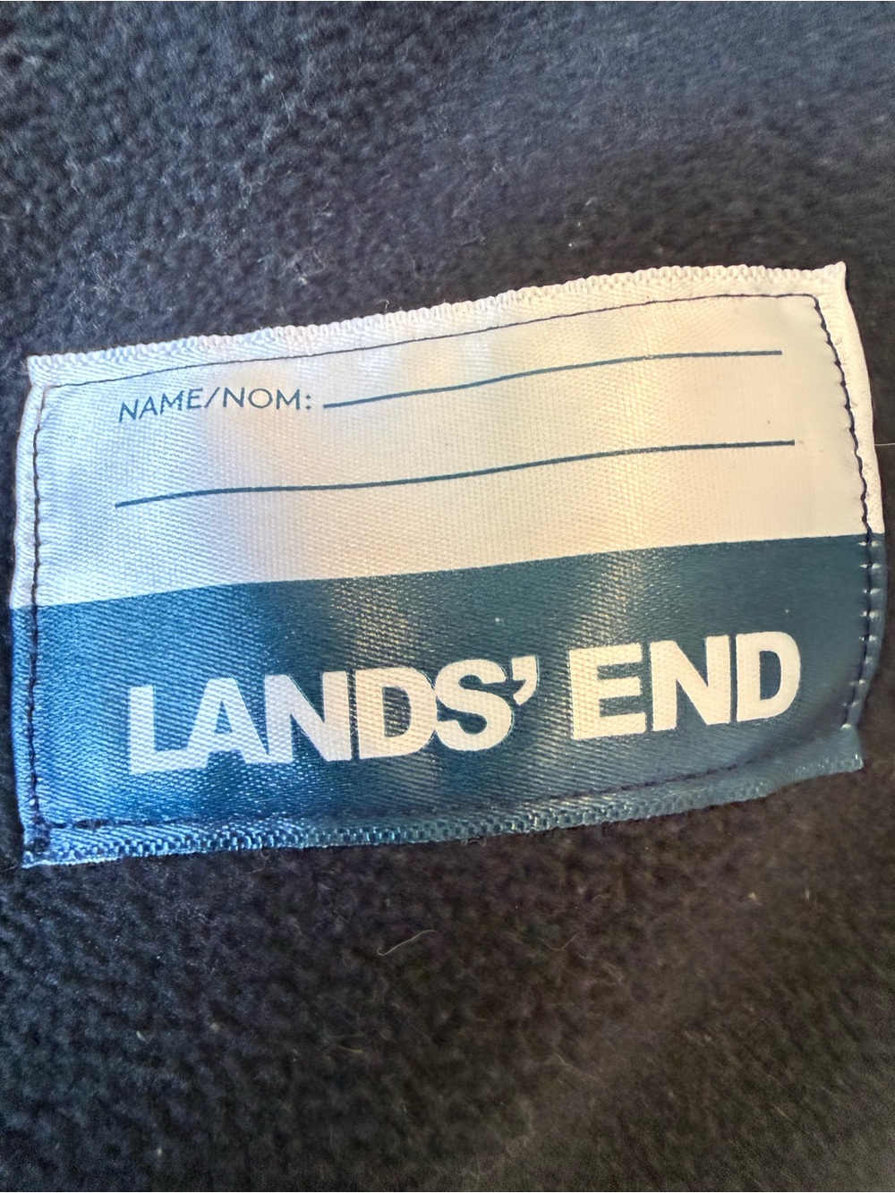 Lands' End Boy’s Two-Tone Black and Gray Hooded Puffer Jacket size 10-12 - Picture 5 of 8